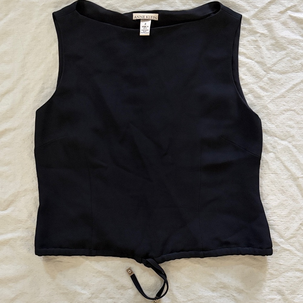 Anne Klein Women's Black Sleeveless Top